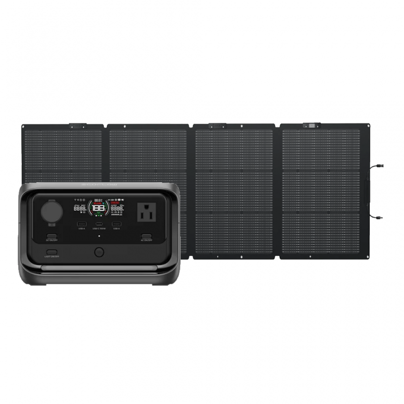 Kit Solar Portátil EcoFlow RIVER 3 PLUS 600 W + Panel Solar 220 W _2