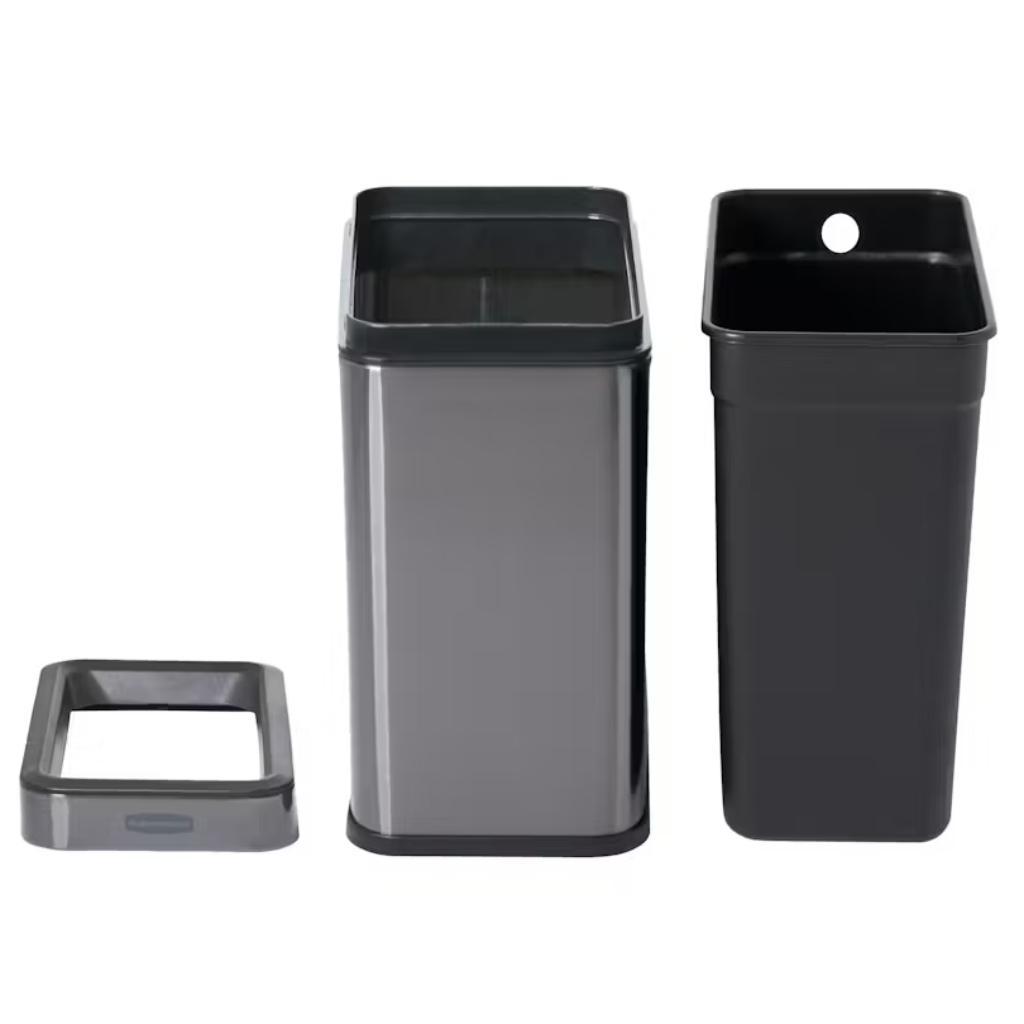 Papelera en Acero Inoxidable 9.8 Lts Rubbermaid 2179283_3