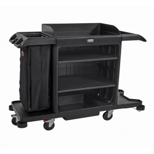 Carro Camarista Completo Negro Rubbermaid 2202581 _2