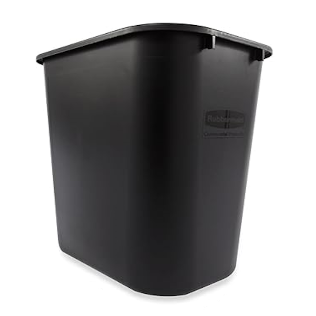Papelera Rectangular Mediana 26.6 Lt Negro Rubbermaid FG295600BLA_3