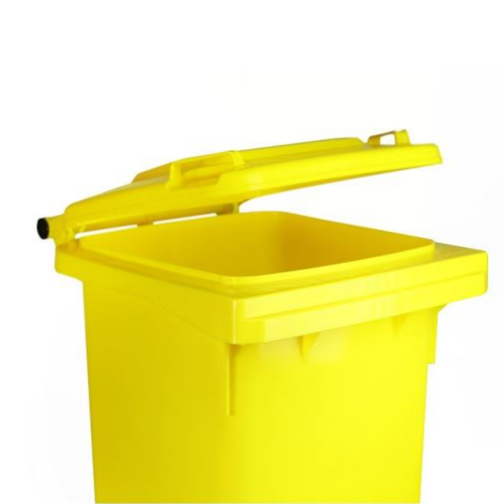 Contenedor de Basura con Ruedas 240 Litros Amarillo Weber_3
