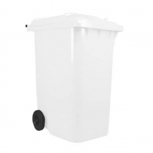 Contenedor de Basura con Ruedas 360 Litros Blanco CDR_1