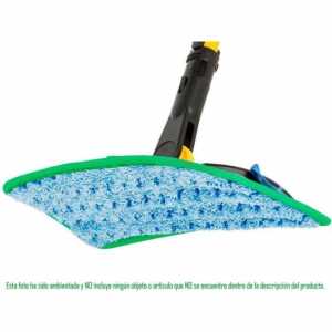 Mopa Plana Microfibra HYGEN 47 cm Trapero Húmedo Azul Borde Verde FGQ41000GR00_4