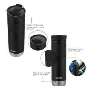 Vaso Termo Contigo Snapseal Byron Acero 20 Oz 591ml Licorice Negro_5