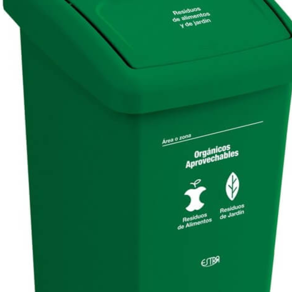 Papelera con Tapa Vaivén 35 Litros Verde Residuos Orgánicos y Aprovechables Estra 4-1042515_3
