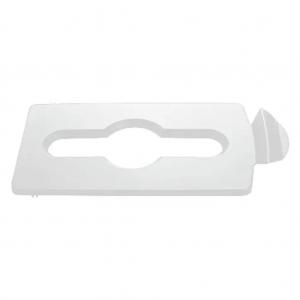 Tapa Blanca reciclaje mixto estación de reciclaje Slim Jim Rubbermaid 2156575_1