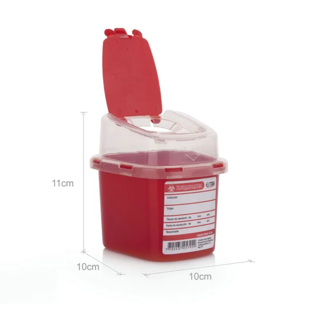 Recipiente Residuos Cortopunzantes 0.5 Litros Estra 4-1008527_2