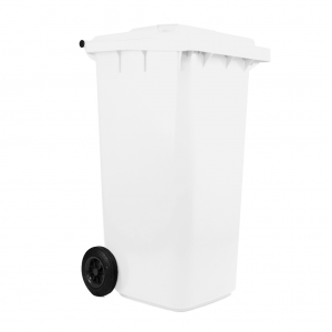 Contenedor de Basura con Ruedas 240 Litros Blanco CDR_1