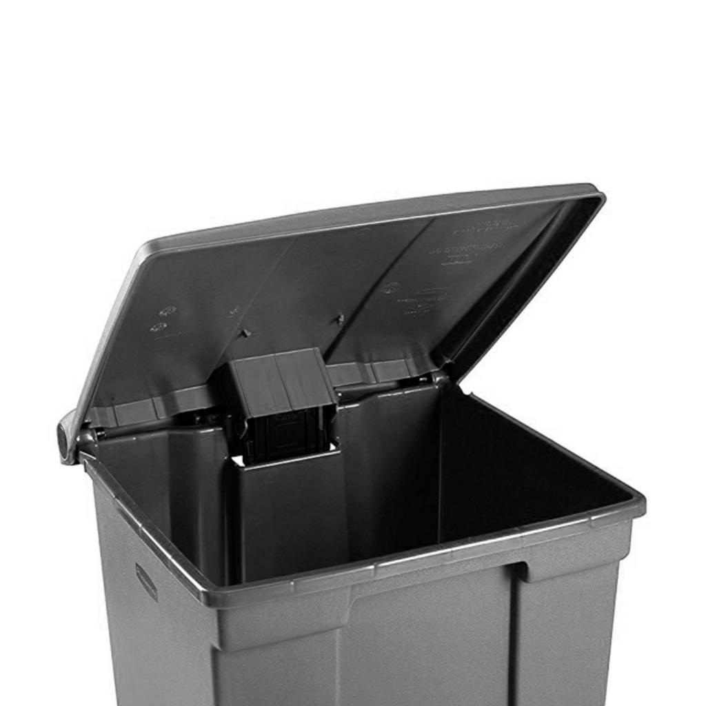 Papelera de Pedal 30 litros Gris 2033454_3